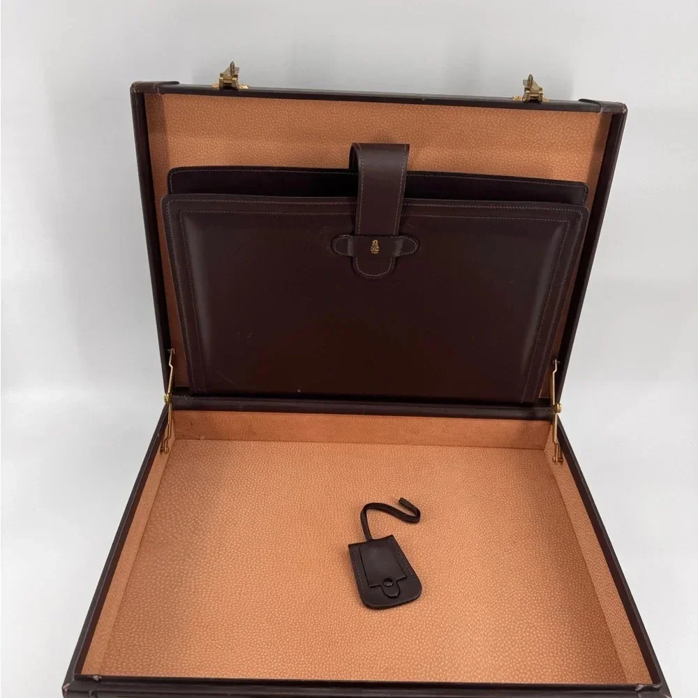 Mark Cross Vintage Leather Brown Briefcase
